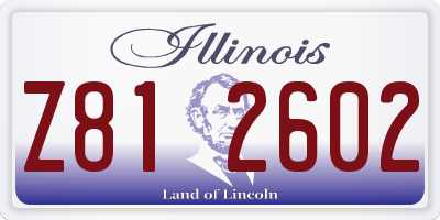IL license plate Z812602