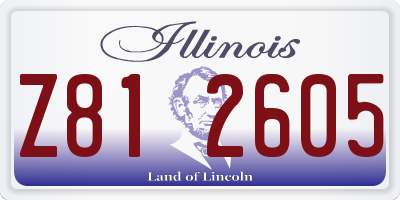 IL license plate Z812605