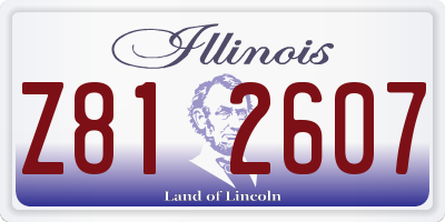 IL license plate Z812607