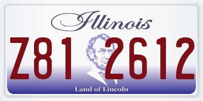 IL license plate Z812612