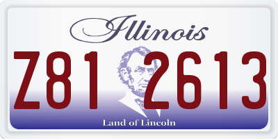 IL license plate Z812613