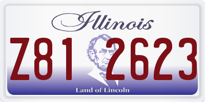 IL license plate Z812623