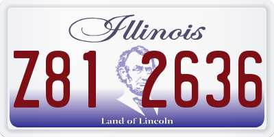 IL license plate Z812636
