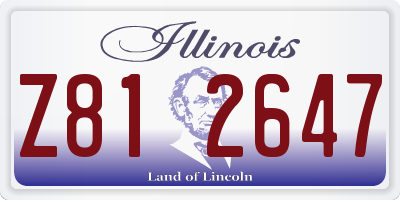 IL license plate Z812647