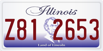 IL license plate Z812653