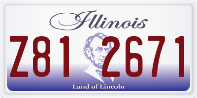IL license plate Z812671