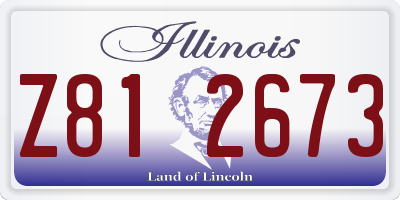 IL license plate Z812673