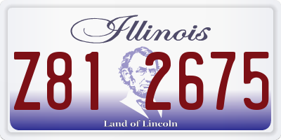 IL license plate Z812675