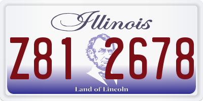 IL license plate Z812678
