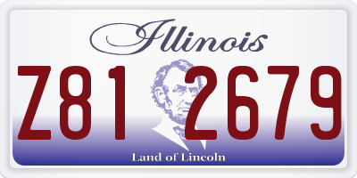 IL license plate Z812679
