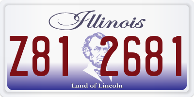 IL license plate Z812681