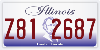 IL license plate Z812687