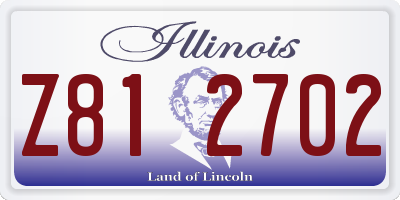 IL license plate Z812702
