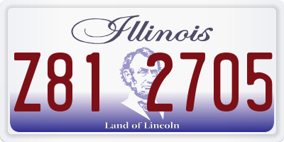 IL license plate Z812705