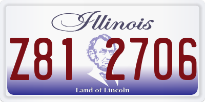 IL license plate Z812706