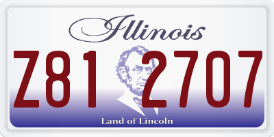 IL license plate Z812707