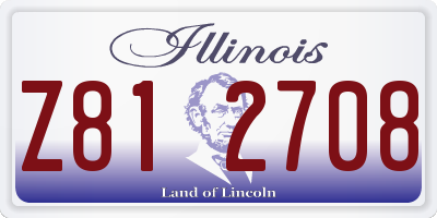 IL license plate Z812708