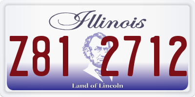 IL license plate Z812712