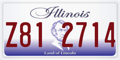 IL license plate Z812714
