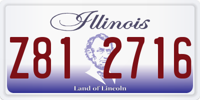 IL license plate Z812716