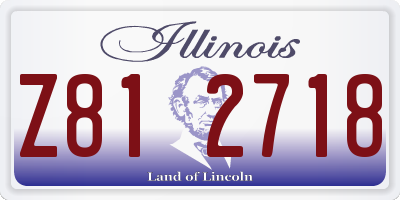 IL license plate Z812718