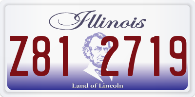 IL license plate Z812719