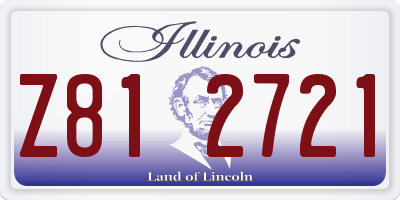 IL license plate Z812721
