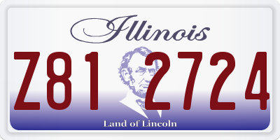 IL license plate Z812724