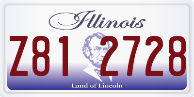 IL license plate Z812728