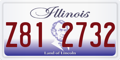 IL license plate Z812732