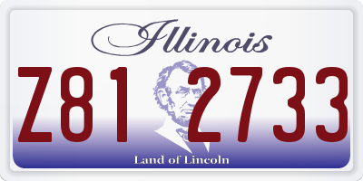 IL license plate Z812733