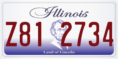 IL license plate Z812734