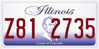 IL license plate Z812735