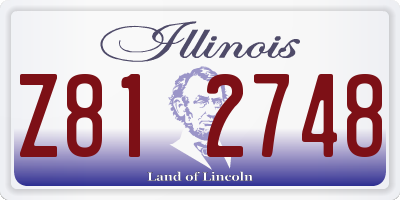 IL license plate Z812748