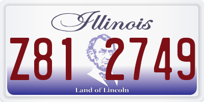 IL license plate Z812749