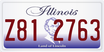 IL license plate Z812763