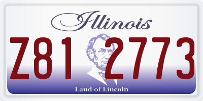 IL license plate Z812773
