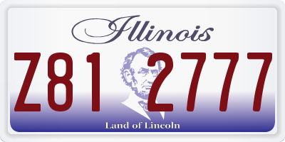 IL license plate Z812777