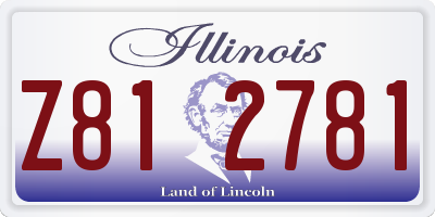 IL license plate Z812781