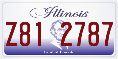 IL license plate Z812787
