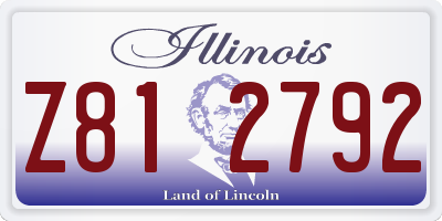 IL license plate Z812792