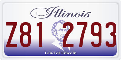 IL license plate Z812793