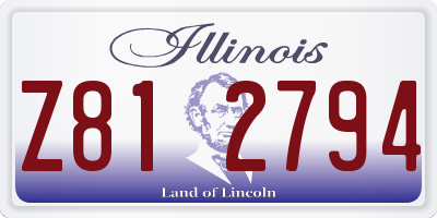IL license plate Z812794