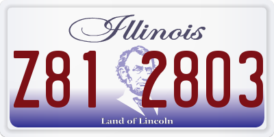 IL license plate Z812803
