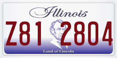 IL license plate Z812804