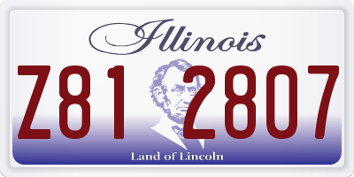 IL license plate Z812807