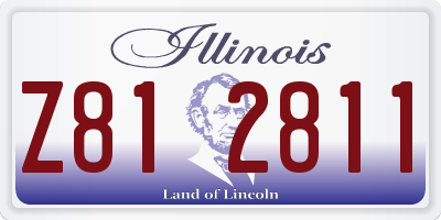 IL license plate Z812811