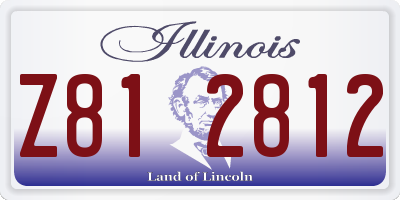 IL license plate Z812812