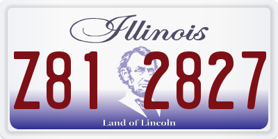 IL license plate Z812827