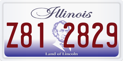 IL license plate Z812829